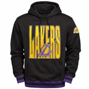 NBA Los Angeles Lakers Sweatshirt Hoodie Mens Sz Medium Black Graphic Pullover